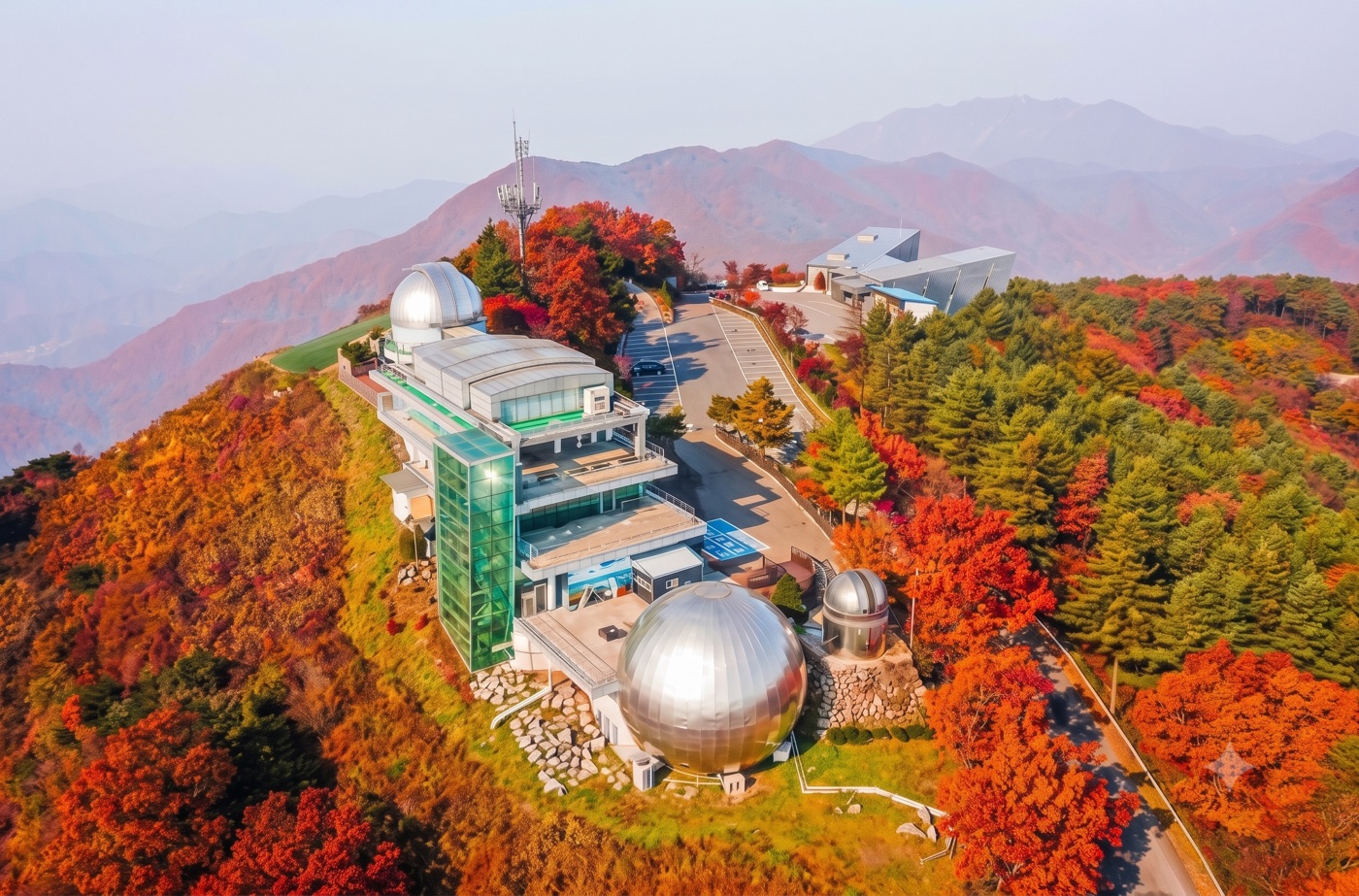 Byeolmaro Observatory on Bongnaesan in Yeongwol, the launch site of Se-ri's paragliding flight in Crash Landing on You